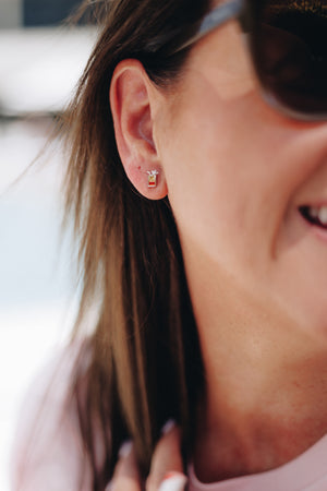 Happy Hour - Sterling Silver + CZ Studs - Enjoy! (8811-F)