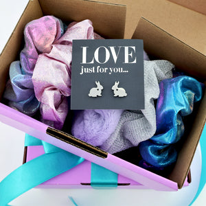 Love Just For You - Purple & Teal Gift Box Bundle - 6 Piece Easter Luxe Accessories (T03)