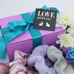 Love Just For You - Purple & Teal Gift Box Bundle - 6 Piece Easter Luxe Accessories (T03)