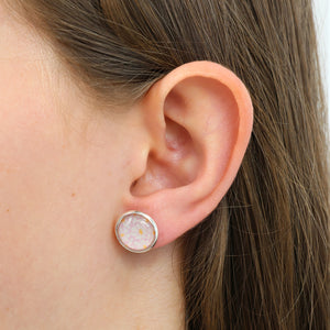 PINK COLLECTION - Thank You For Being So Amazing - Bright Silver 12mm Circle Studs - Blume (10934)