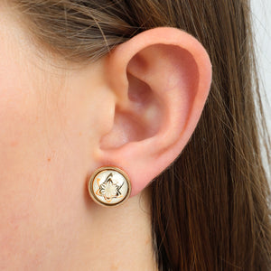 Festive Favourites - Peace + Love - Deluxe Rose Gold Stainless Steel Stud - Gold Star (11255)