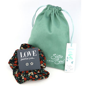 LOVE Just For You FLORAL Scrunchie Gift Bundle (T05)