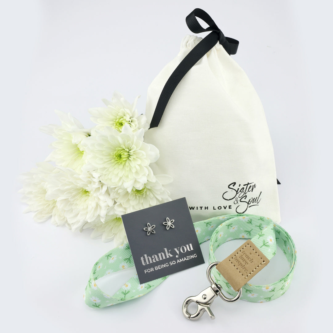 DAISY MINT 'Teach Love Inspire' Lanyard  - Thank You Gift Bundle (L17)