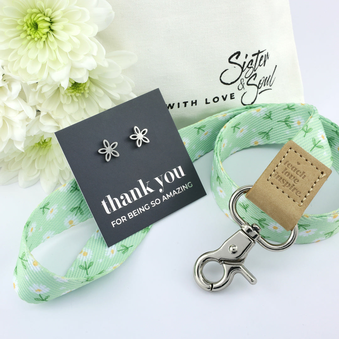 DAISY MINT 'Teach Love Inspire' Lanyard  - Thank You Gift Bundle (L17)