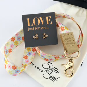 FLOWER POP CREAM Teach Love Inspire Lanyard - Love Just For You - Gift Bundle (R20)