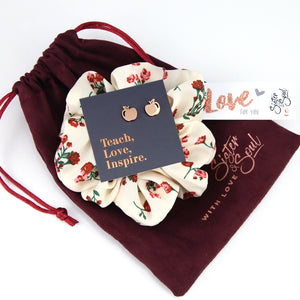 GARNET FLORAL & APPLE - Teach Love Inspire Gift Bundle (L02)