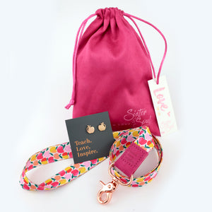 HOT PINK APPLE Teach Love Inspire Lanyard Gift Bundle (L11)