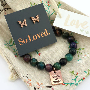 LAVISH Love My Tribe - Tigers Eye Bracelet Gift Bundle (R04)