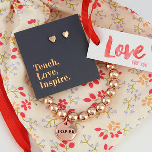 Rose Gold & Floral - Teach Love Inspire - Gift Bundle (R10)