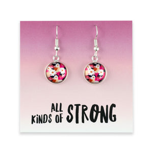 PINK COLLECTION - All Kinds Of Strong - Bright Silver Dangle Earrings - Amalie (10641)