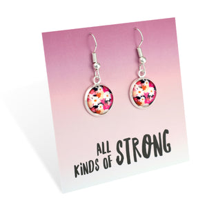 PINK COLLECTION - All Kinds Of Strong - Bright Silver Dangle Earrings - Amalie (10641)