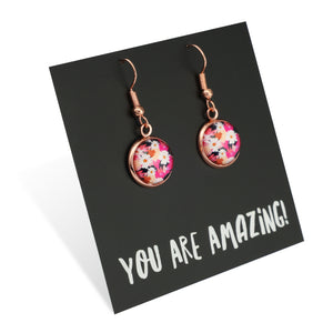 PINK COLLECTION - You Are Amazing! - Rose Gold Dangle Earrings - Amalie (10662)