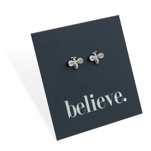 Bumble Bee - Sterling Silver Studs - Believe (2412-F)