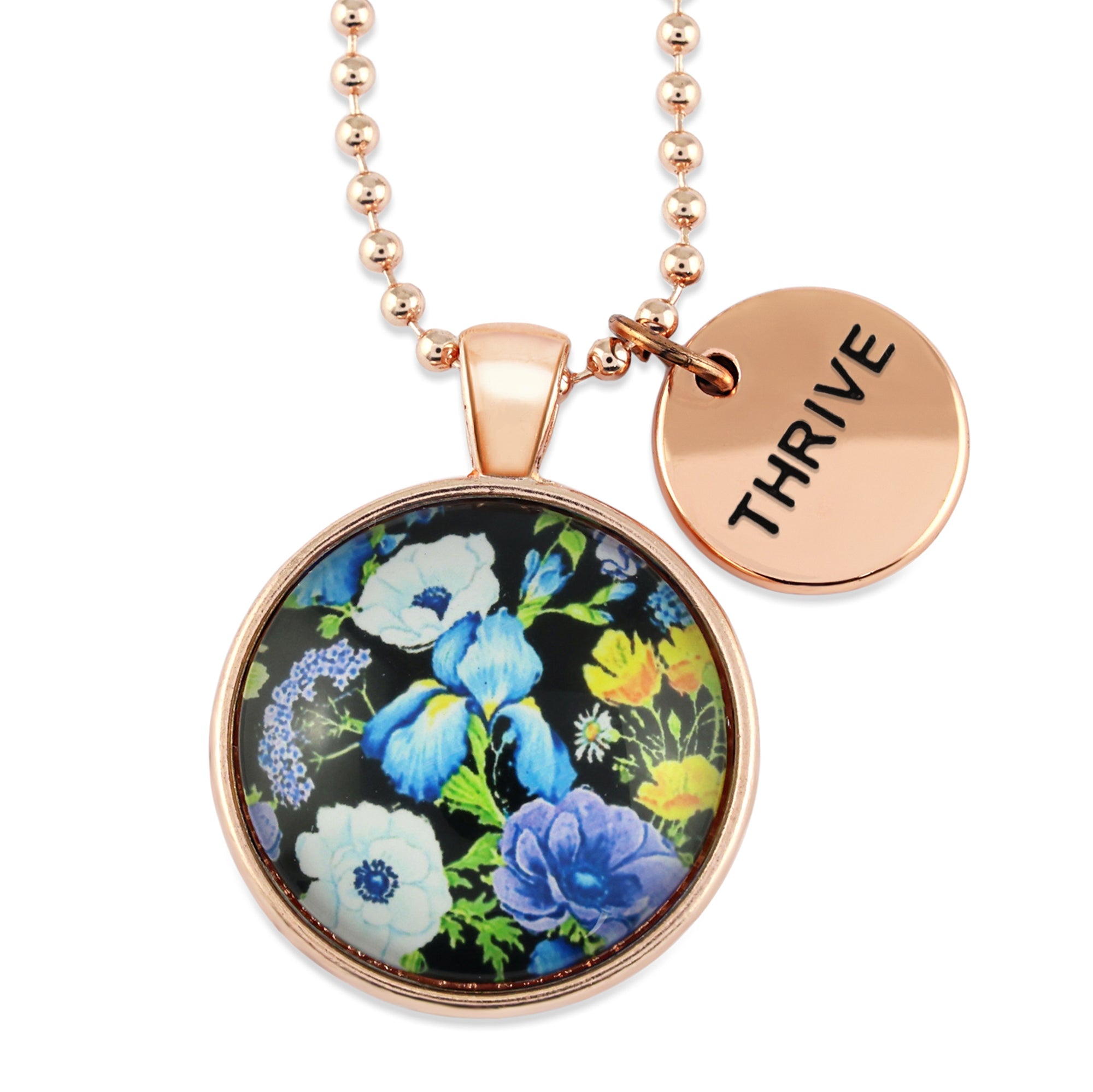 FLORAL WONDERS - Rose Gold 'THRIVE' Necklace - Blossy (10761)