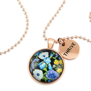 FLORAL WONDERS - Rose Gold 'THRIVE' Necklace - Blossy (10761)