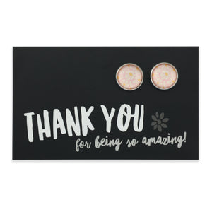 PINK COLLECTION - Thank You For Being So Amazing - Bright Silver 12mm Circle Studs - Blume (10934)