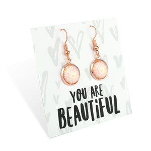 PINK COLLECTION - You Are Beautiful - Rose Gold Dangle Earrings - Blume (10944)