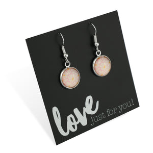 PINK COLLECTION - Love Just For You! - Bright Silver Dangle Earrings - Blume (10914)