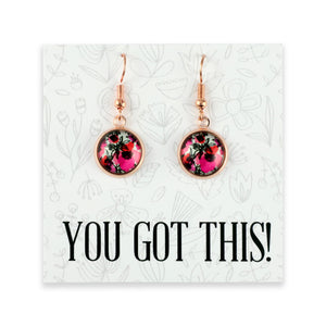 PINK COLLECTION - You Got This! - Rose Gold Dangle Earrings - Bonita (11265)