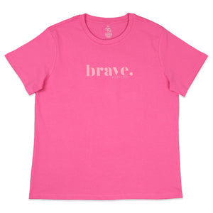 BRAVE - Pink Pop Boxy Tee - Pink Print