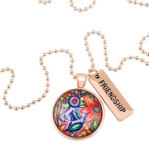 FLORAL WONDERS - Rose Gold 'FRIENDSHIP' Necklace - Cabana (10815)