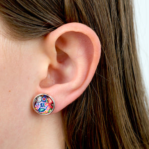 FLORAL WONDERS - Girl, You Are Amazing - Rose Gold 12mm Circle Studs - CABANA (10652)