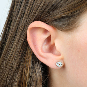 Stainless Steel Earring Studs - But First Coffee - COFFEE CUP & BEAN