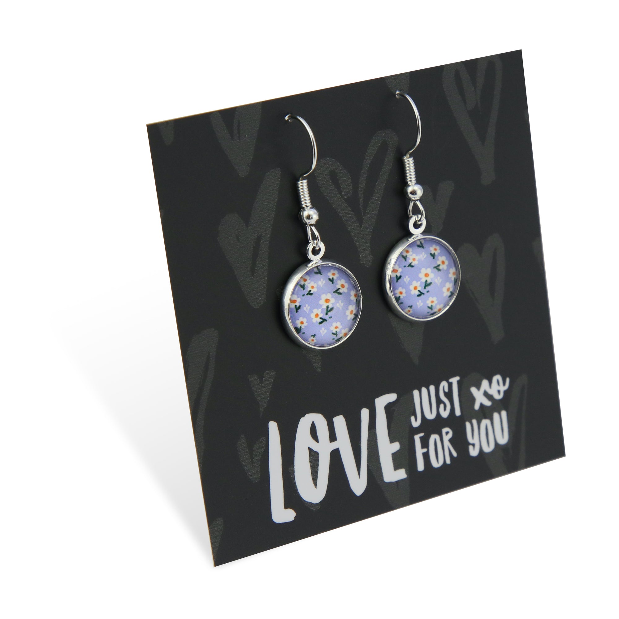 Heart & Soul Collection - Love Just For You - Bright Silver Dangles - Daisy Garden (12744)