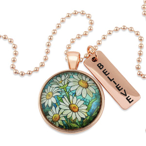 FLORAL WONDERS - Rose Gold 'BELIEVE' Necklace - Daisy Window (10715)