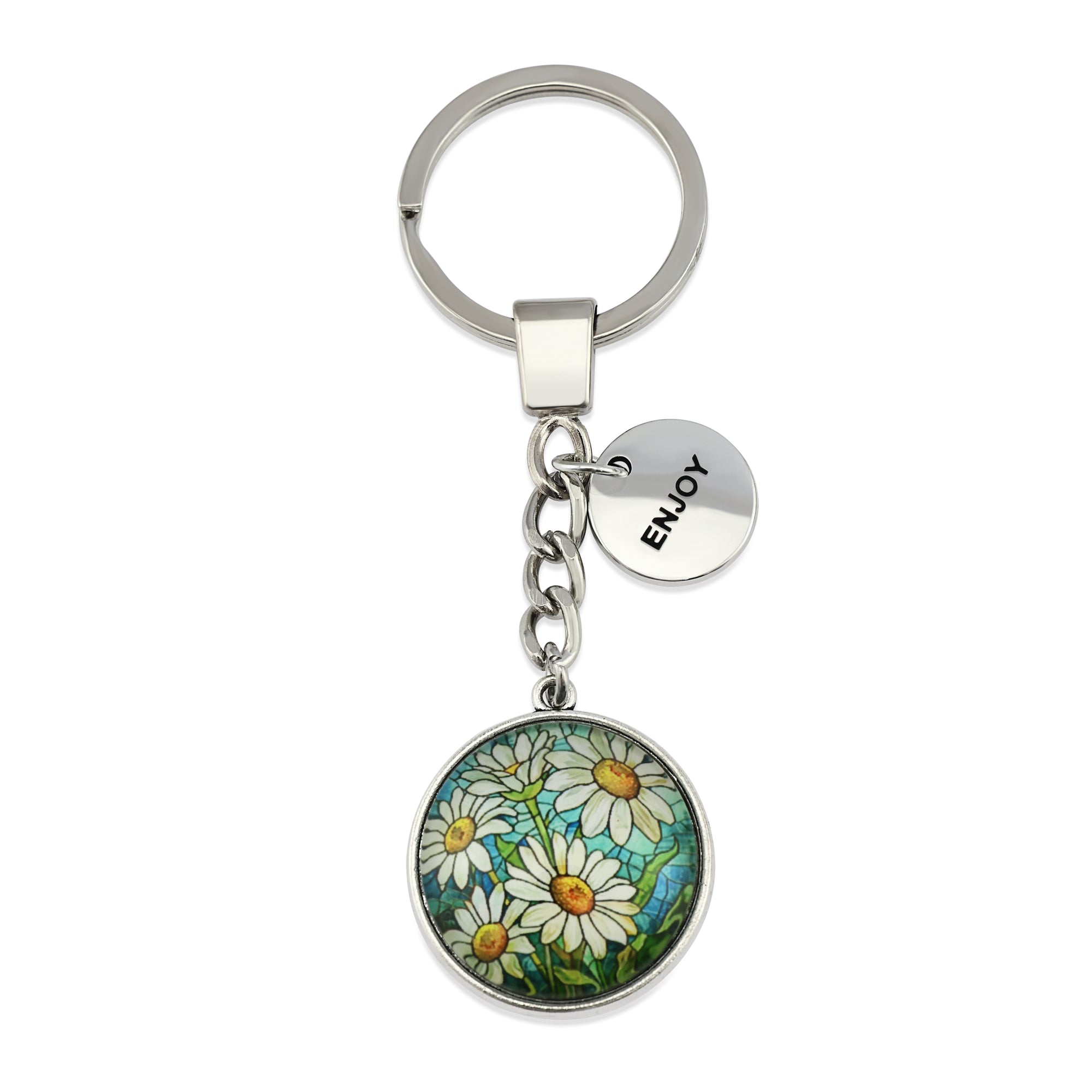 DAISYWINDOW-Enjoy-VintageSilverKeyring1