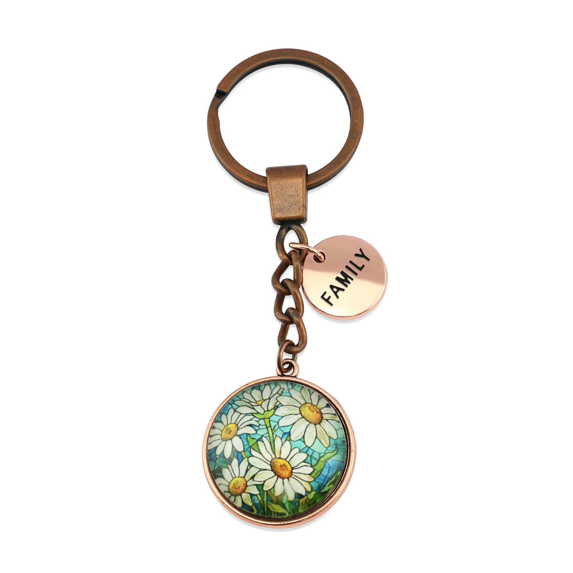 DAISYWINDOW-Family-VintageRoseGoldKeyring1