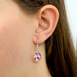 PINK COLLECTION - All Kinds Of Strong - Bright Silver Dangle Earrings - Amalie (10641)