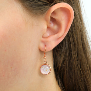 PINK COLLECTION - Love Just For You! - Bright Silver Dangle Earrings - Blume (10914)