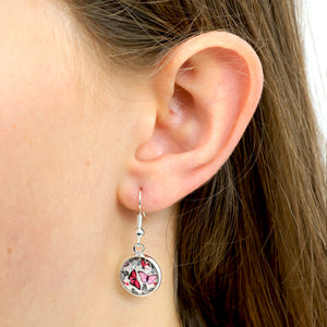 PINK COLLECTION - Amazing Beautiful Brave - Rose Gold Dangle Earrings - Butterfly Blush (11261)