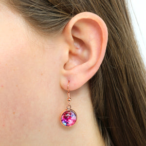 PINK COLLECTION - Grateful - Rose Gold Dangle Earrings - Evie (11222)