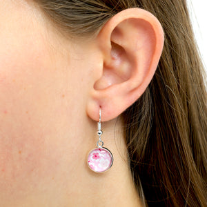 PINK COLLECTION - Amazing Beautiful Brave - Rose Gold Dangle Earrings - Sweet Blooms (11212)