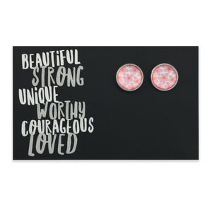 PINK COLLECTION - Beautiful Strong Unique - Bright Silver 12mm Circle Studs - Ella (10932)