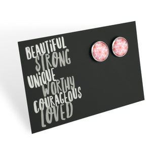 PINK COLLECTION - Beautiful Strong Unique - Bright Silver 12mm Circle Studs - Ella (10932)