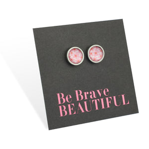 Be Brave Beautiful - Silver Stainless Steel 8mm Circle Studs - Ella (12241)