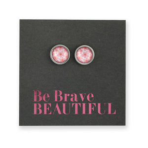 Be Brave Beautiful - Silver Stainless Steel 8mm Circle Studs - Ella (12241)