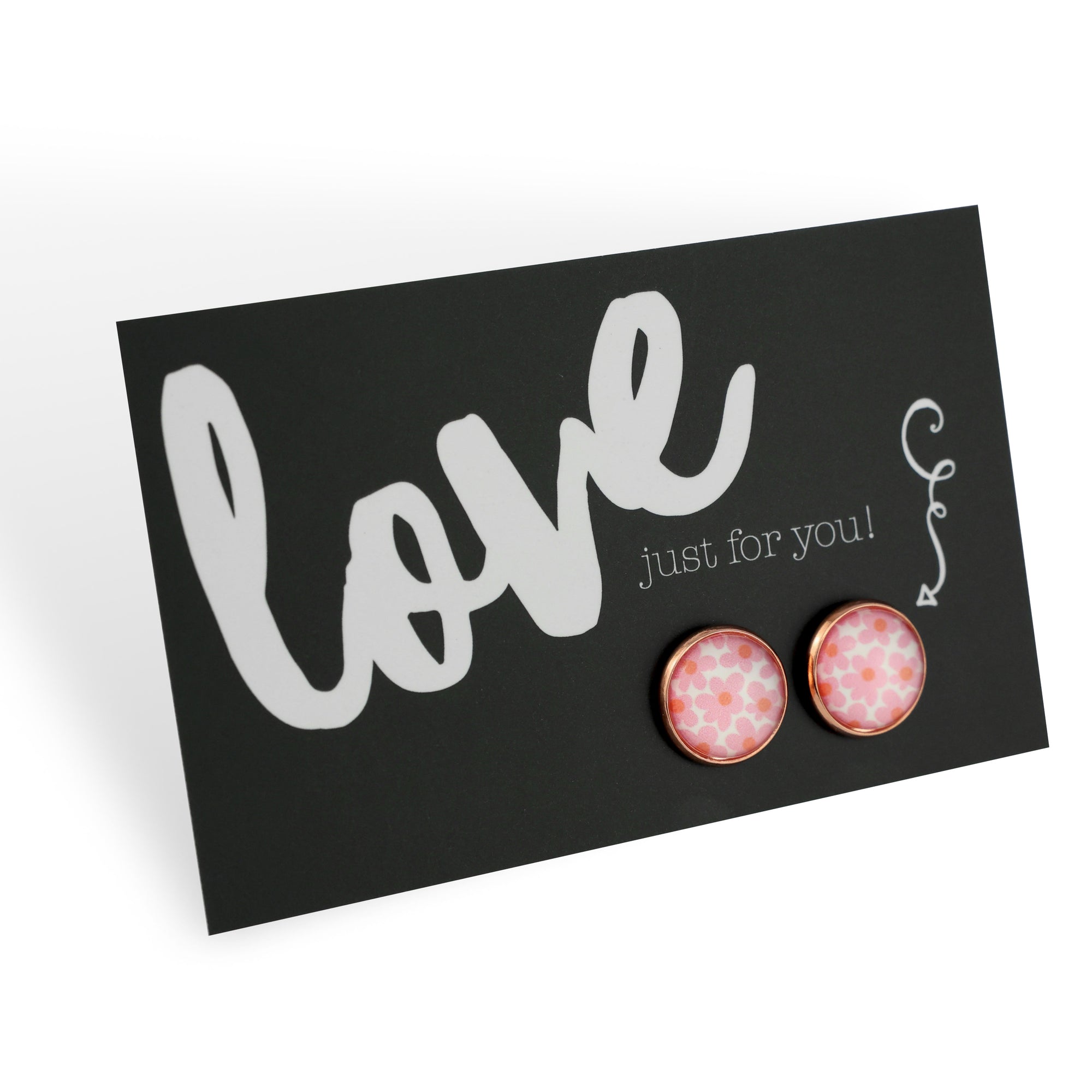 PINK COLLECTION - Love Just For You! - Rose Gold 12mm Circle Studs - Ella (11012)