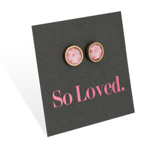 So Loved - Rose Gold Stainless Steel 8mm Circle Studs - Ella (12211)