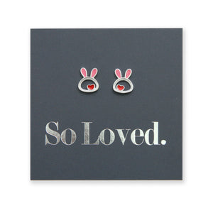 Bunny Face - Sterling Silver and Enamel - So Loved (9405-F)