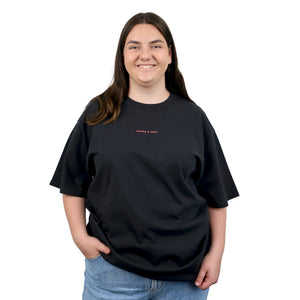 FIERCE FEARLESS FABULOUS - Plus Size - Unisex Washed Black - Long Cut Heavy Tee