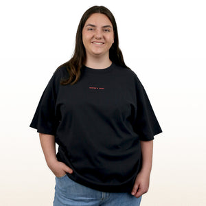 FIERCE FEARLESS FABULOUS - Plus Size - Unisex Washed Black - Long Cut Heavy Tee