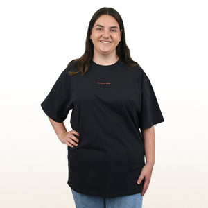 FIERCE FEARLESS FABULOUS - Plus Size - Unisex Washed Black - Long Cut Heavy Tee