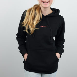 FIERCE FEARLESS FABULOUS HOODIE - Black with Colourful Print