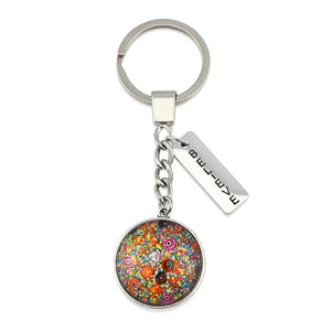 FLOWERPATCH-Believe-VintageSilverKeyring1