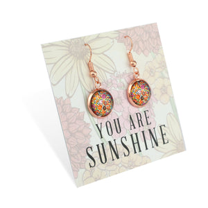 FLORAL WONDERS - You Are Sunshine - Rose Gold Dangle Earrings - FLOWER PATCH(11124)