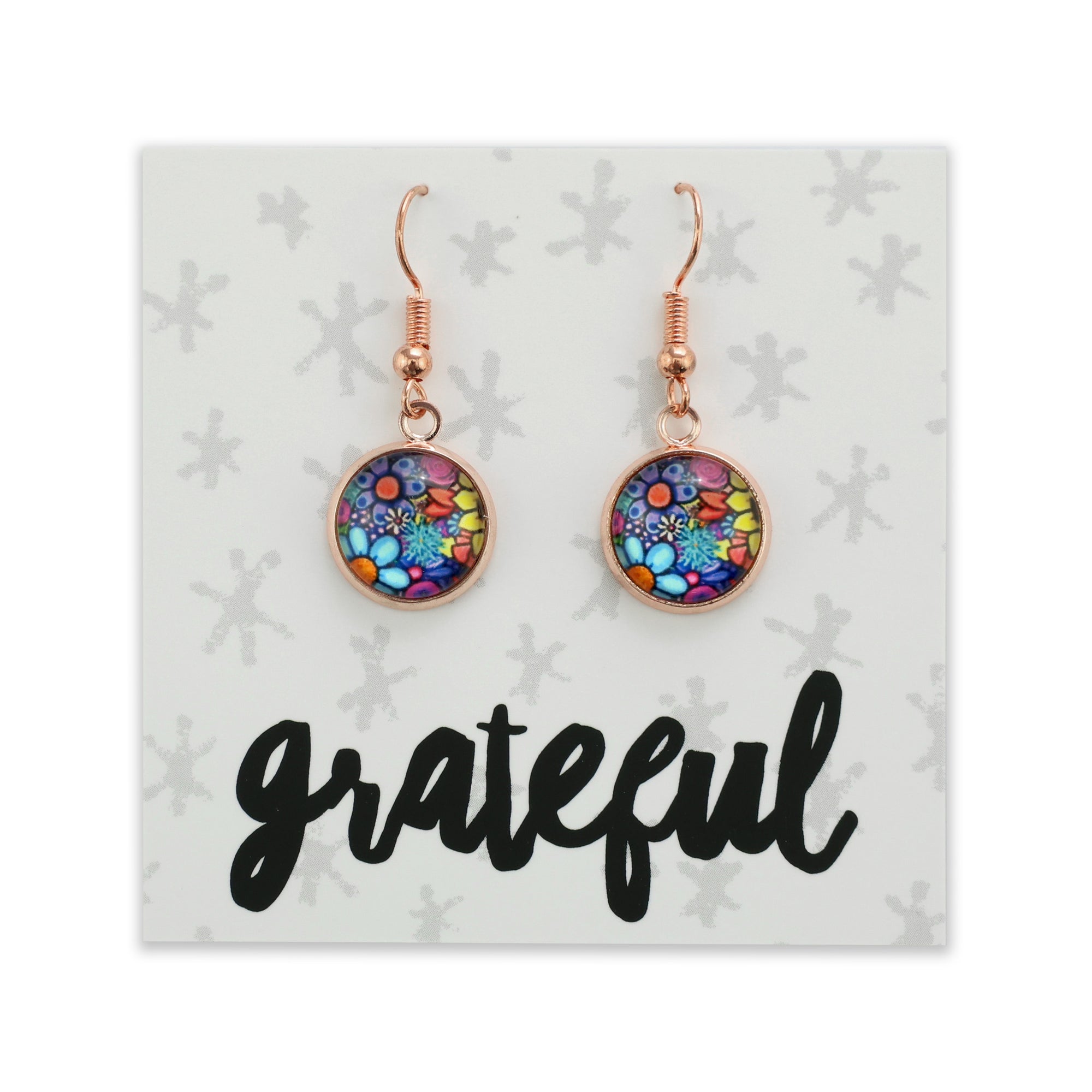 Heart & Soul Collection - Grateful - Rose Gold Dangle Earrings - Forever Young (12032)